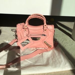 Balenciaga city mini handbag rose pink